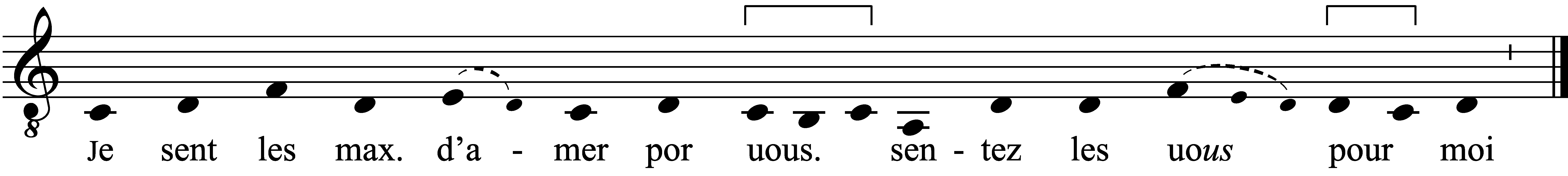 Refrain musical notation